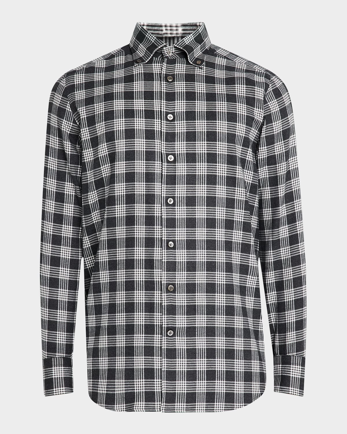 Men's Wool Plaid Flannel Sport Shirt