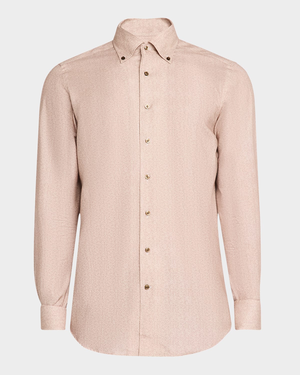 Men's Herringbone Brushed Twill Sport Shirt