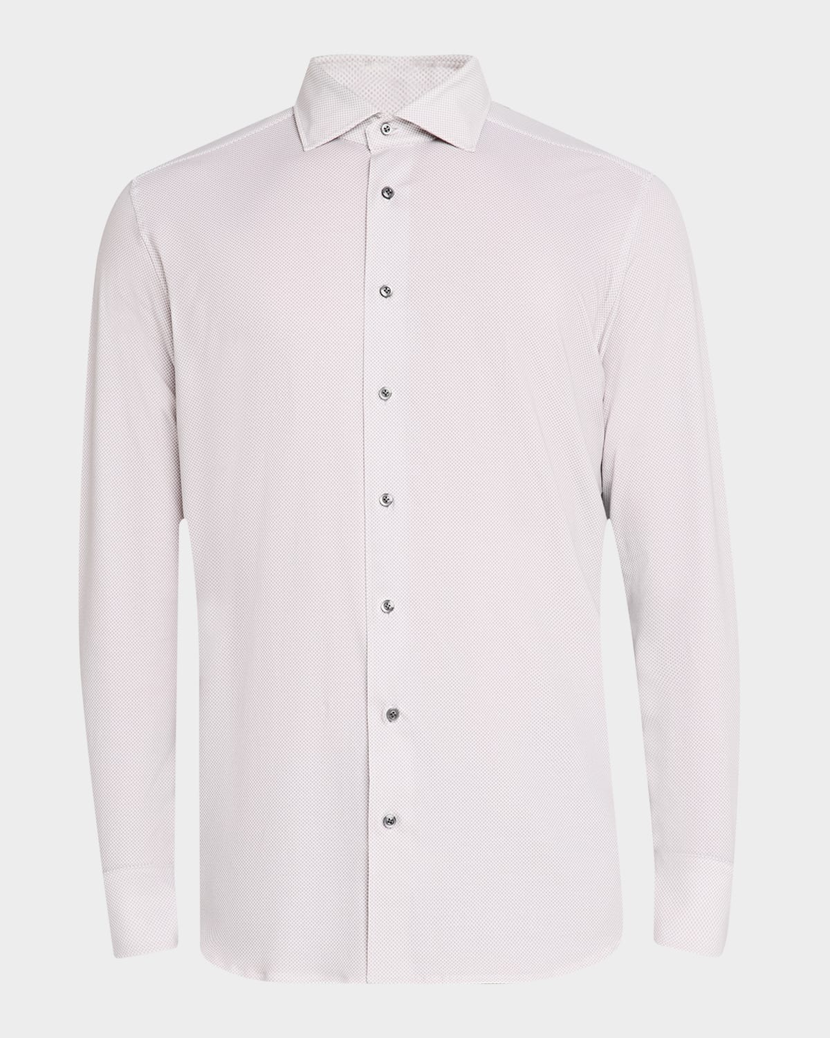 Men's Micro-Geometric 4Flex Stretch Knit Sport Shirt
