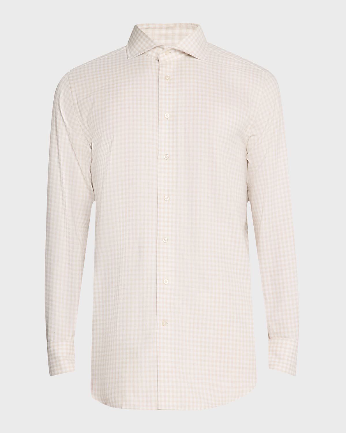 Men's Gingham Brushed Twill Sport Shirt