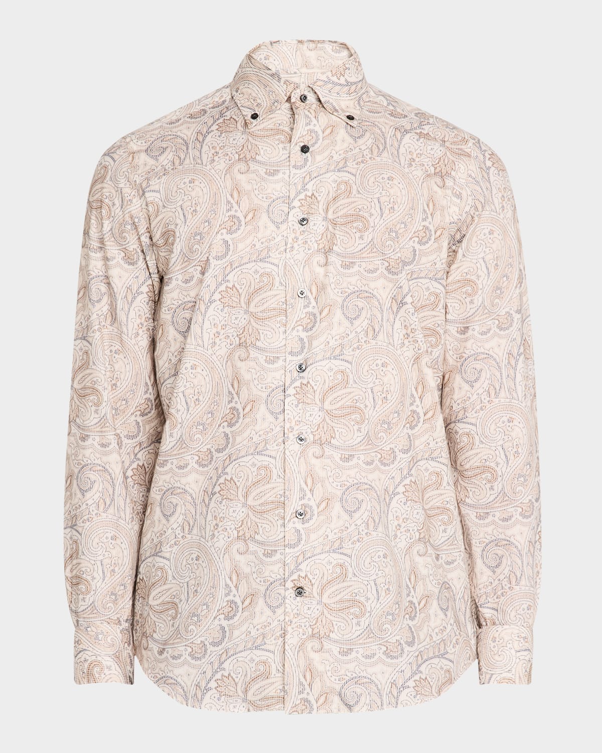 Men's Paisley Brushed Twill Sport Shirt