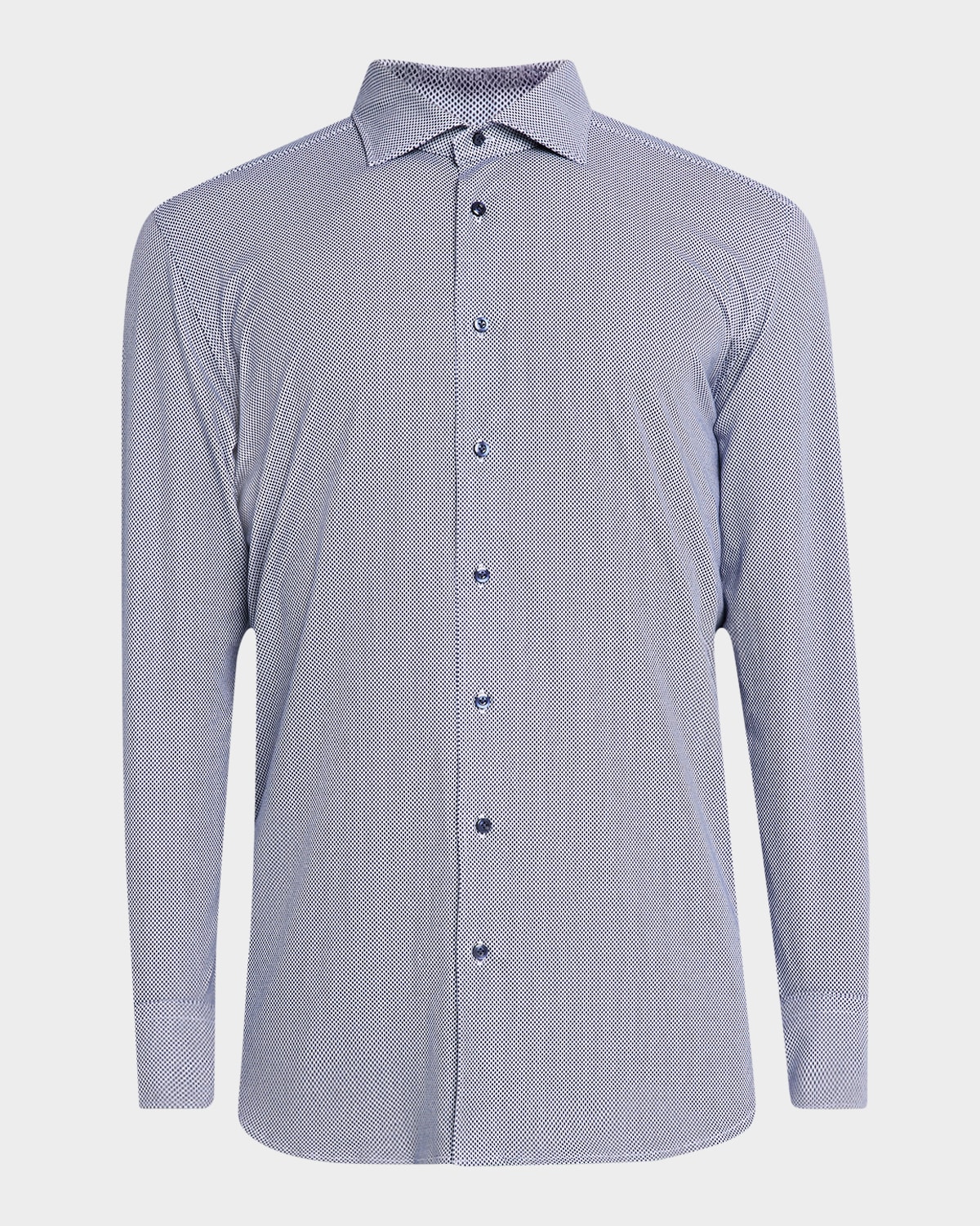 Men's Micro-Geometric 4Flex Stretch Knit Sport Shirt
