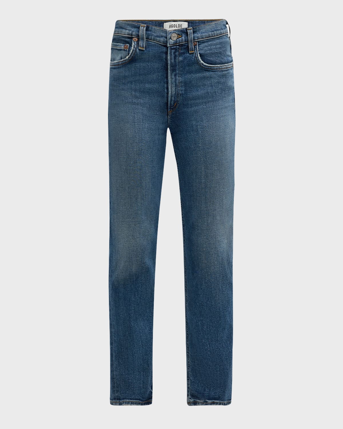 AGOLDE KYA MID-RISE STRAIGHT CROP JEANS 