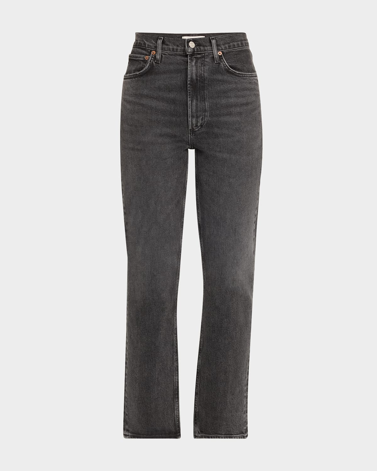 Agolde High-rise Stovepipe Jeans In Metal
