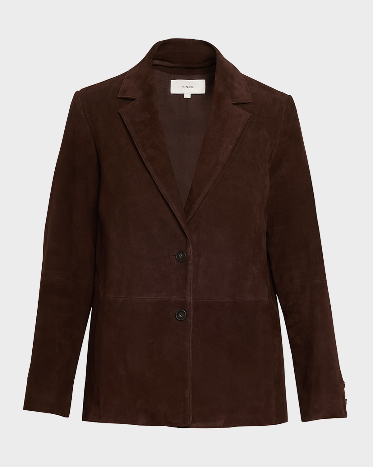 Vince Single-breasted Suede Blazer In Multi