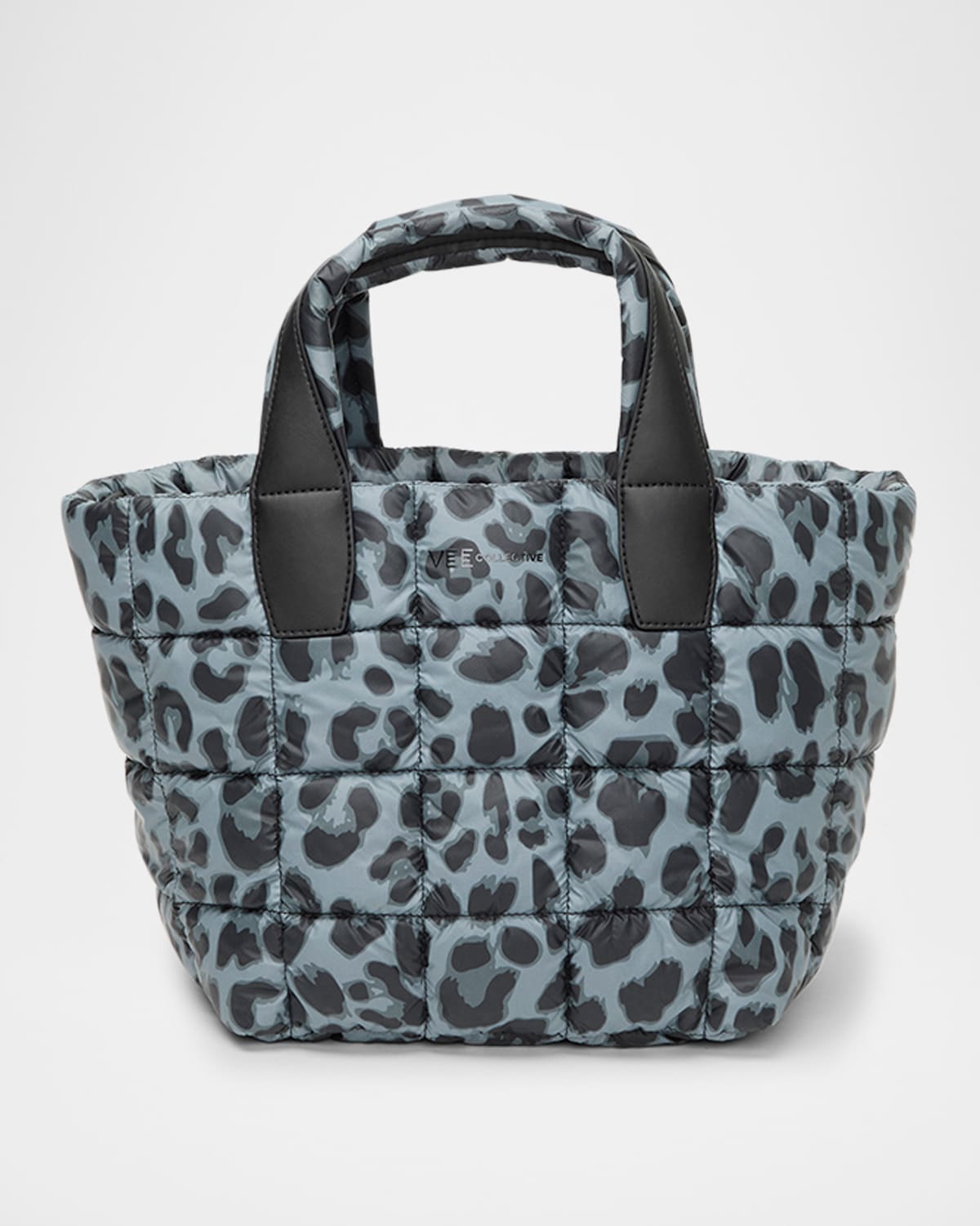 VeeCollective Porter Small Leopard Quilted Tote Bag