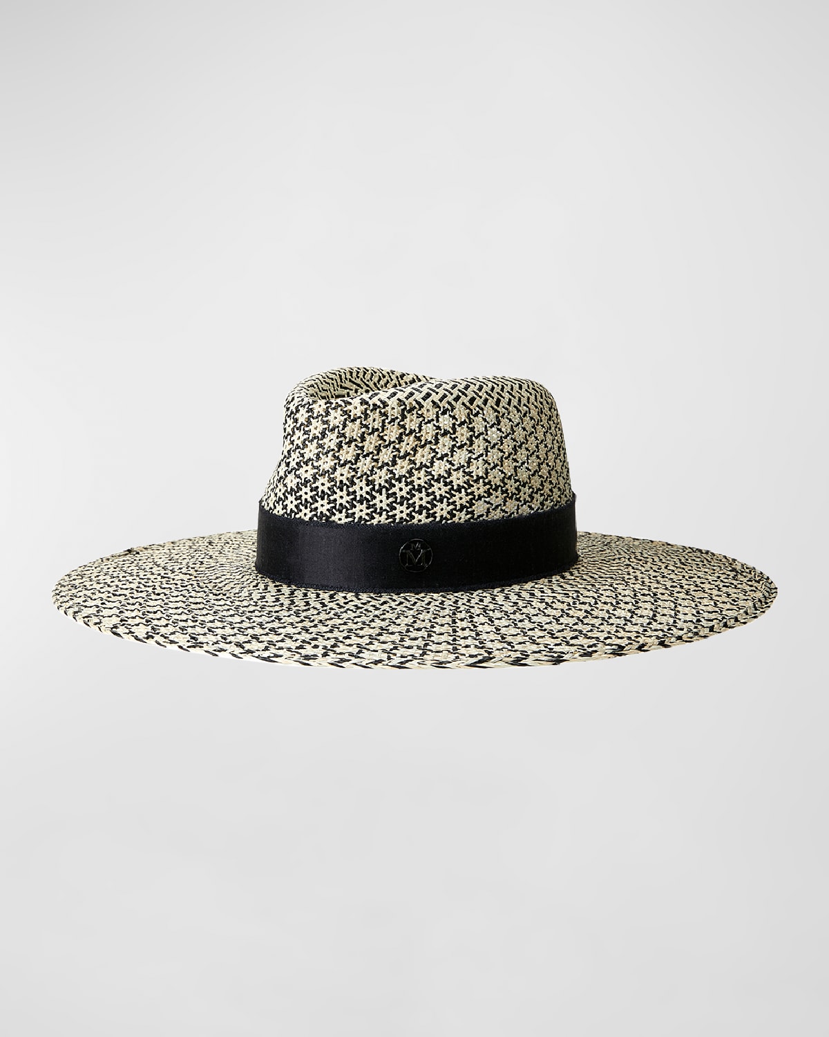 Maison Michel Charline Wide-brim Fedora Hat In Black Natural