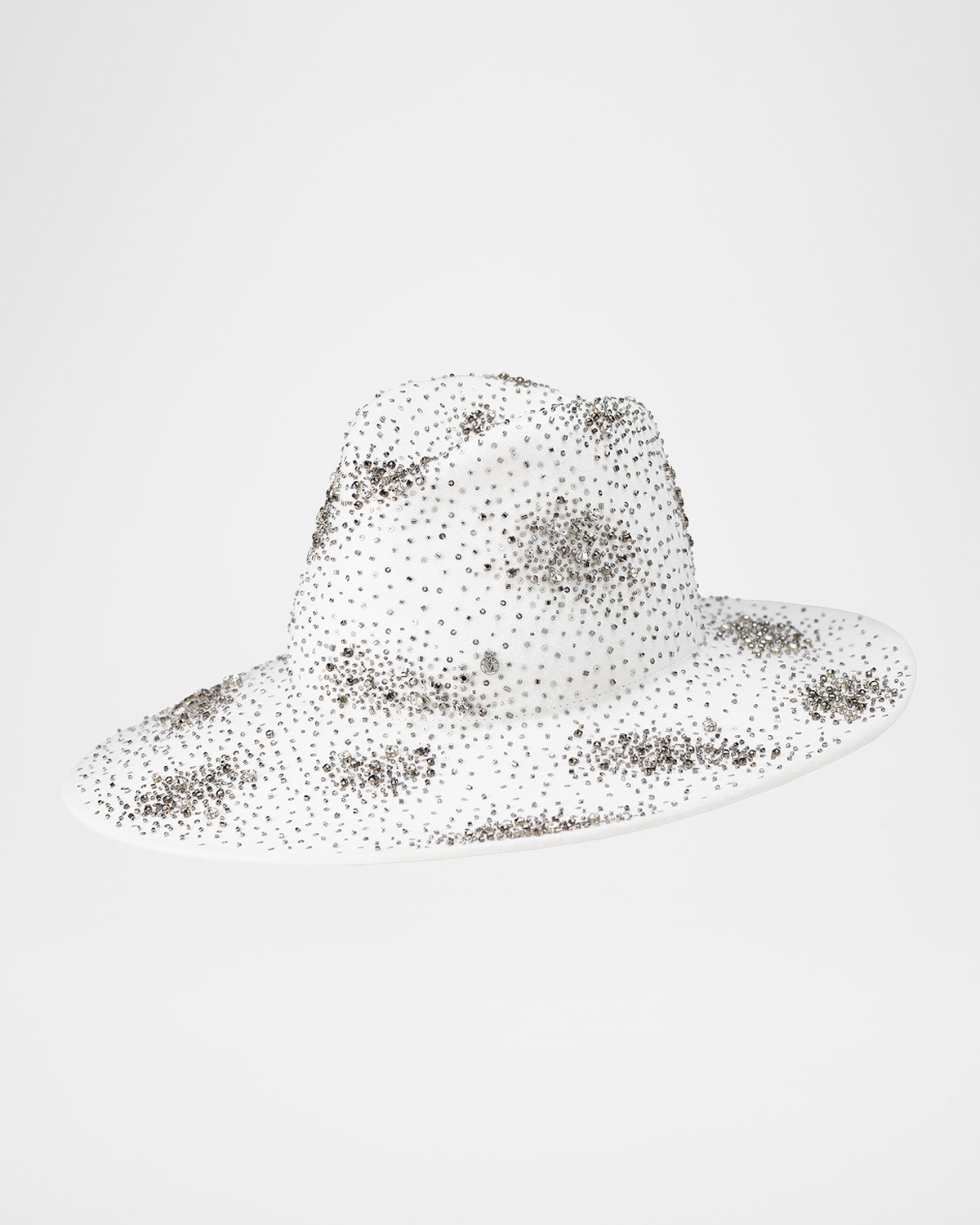 Maison Michel Neva Snowflake Embellished Fedora In Snow White