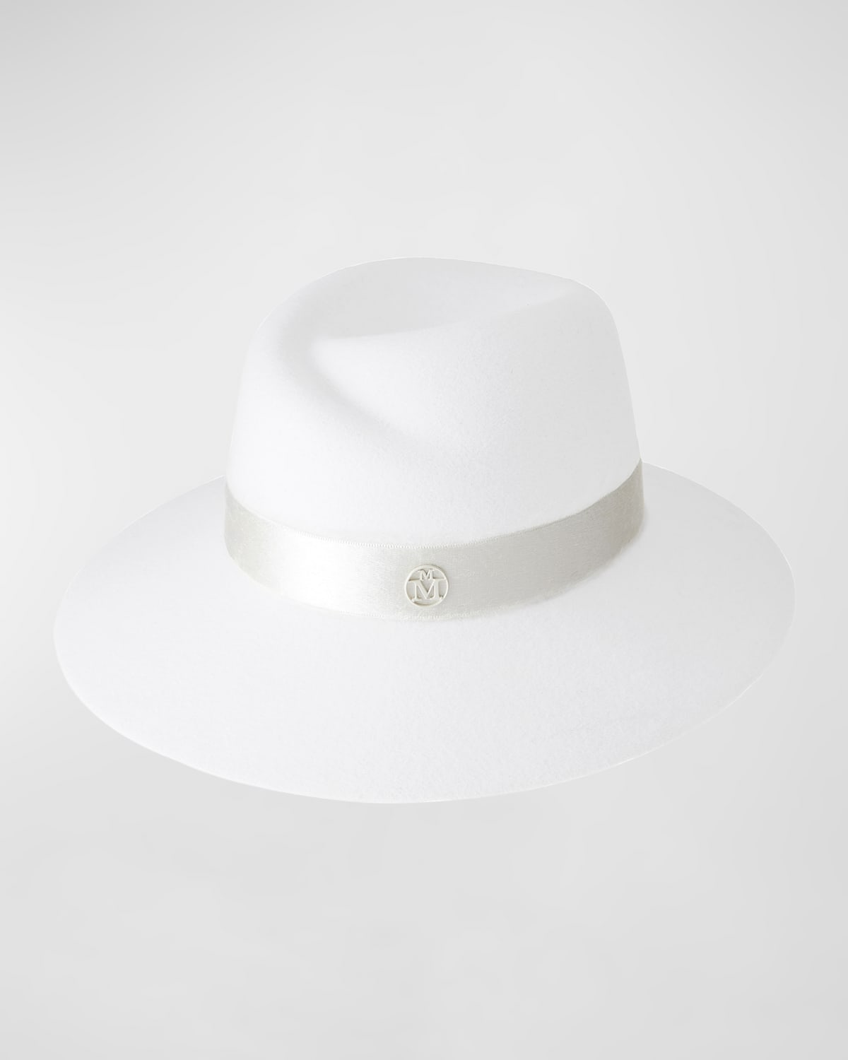 Maison Michel Virginie Wool & Mohair-blend Fedora In Snow White