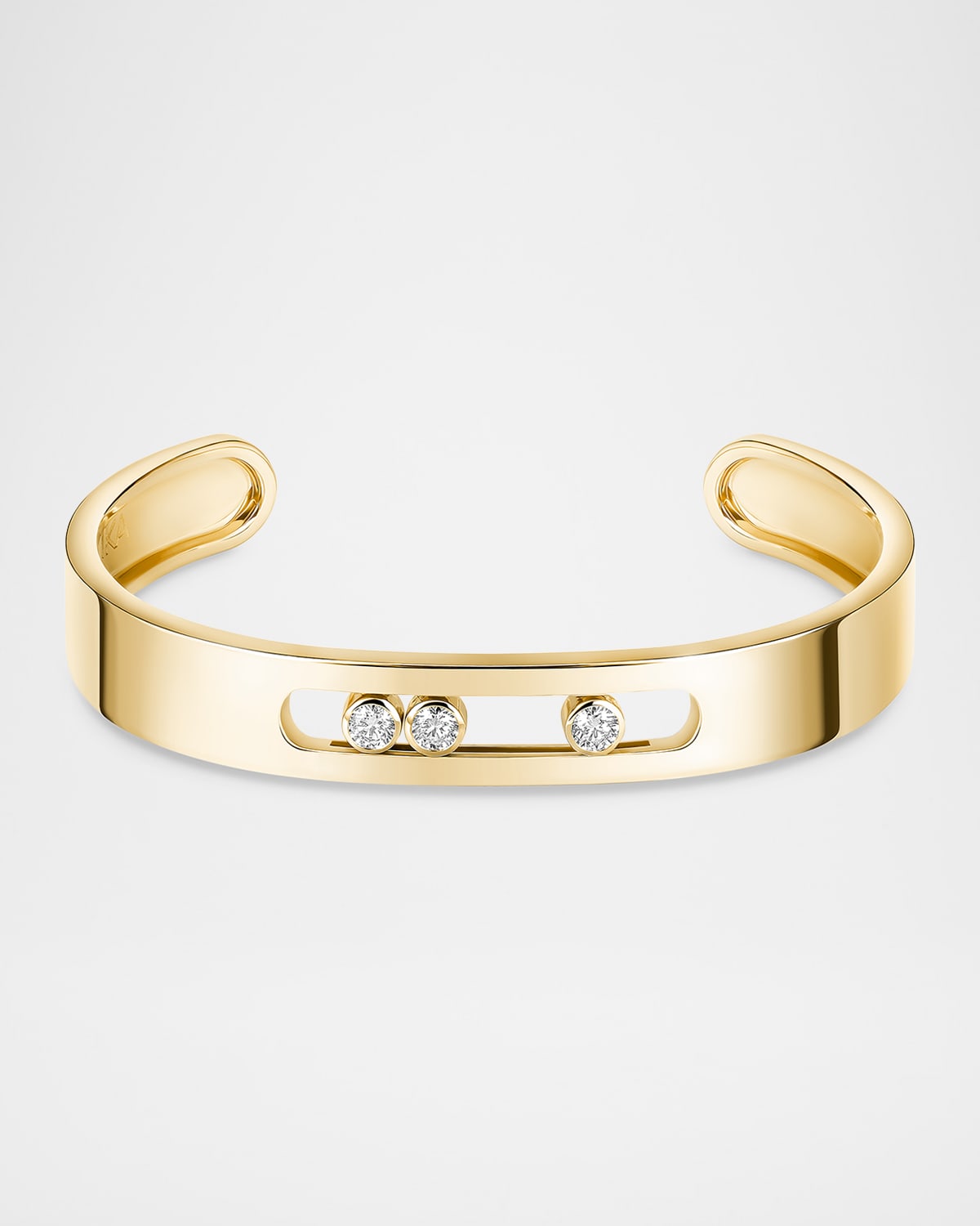MOVE LINK 18K YELLOW GOLD DIAMOND HOOP EARRINGS