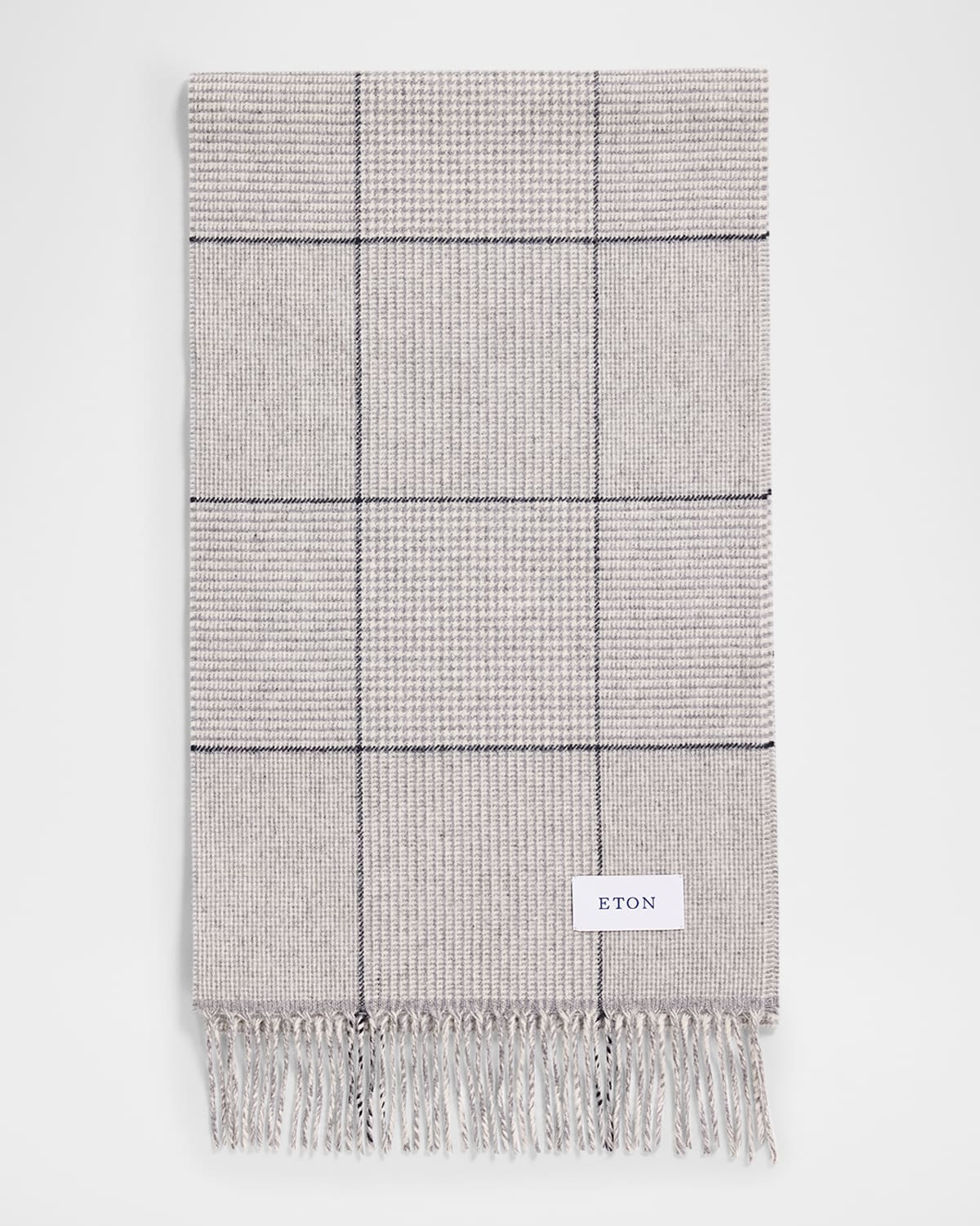 ETON MEN'S MERINO WOOL CHECK SCARF 