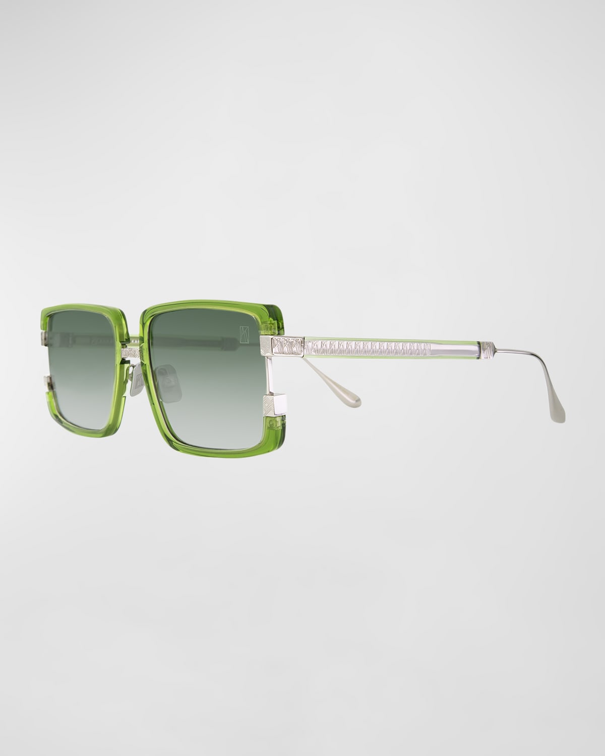 Too Handsome Square Embellished Sunglasses