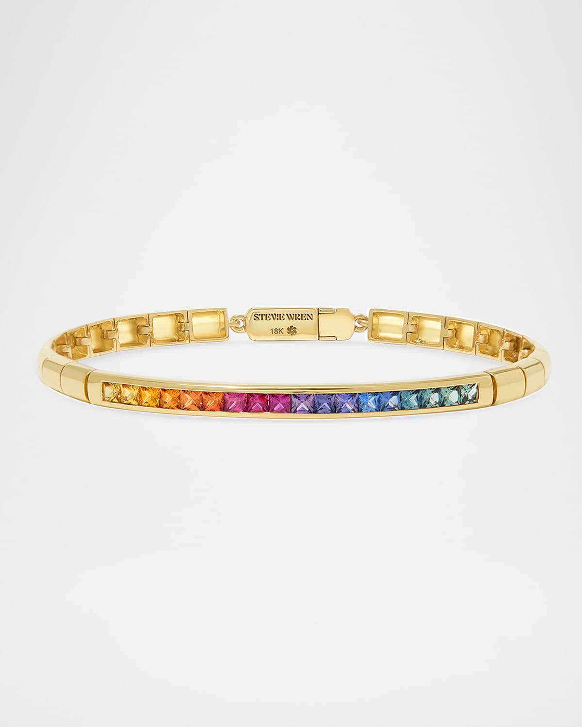 Stevie Wren 18K Yellow Gold L'Clat Sapphire Link Bracelet