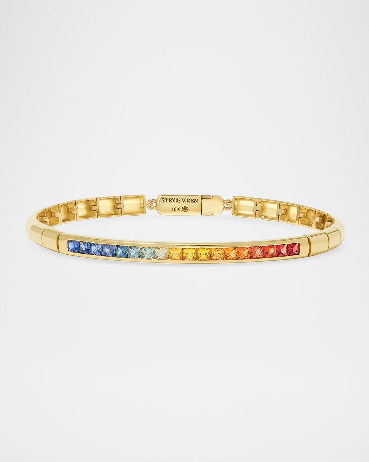 18K Yellow Gold L'Clat Sapphire Link Bracelet