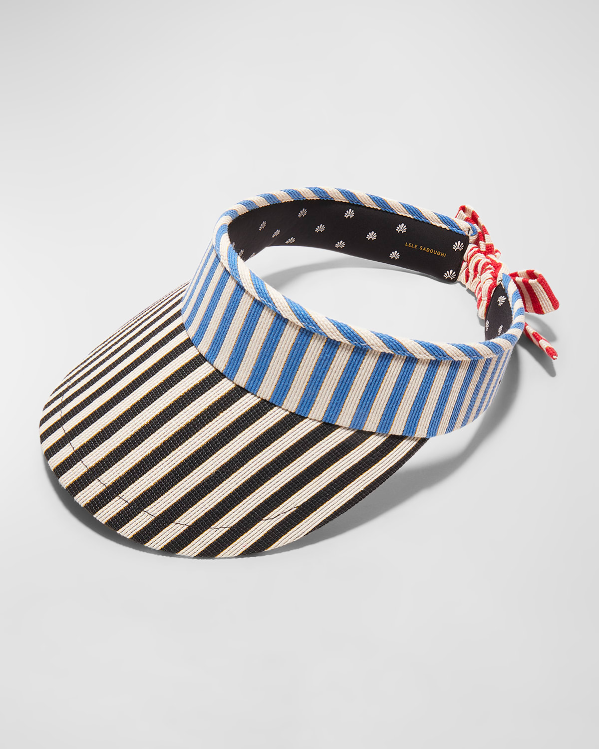 Striped Bow Tie Visor