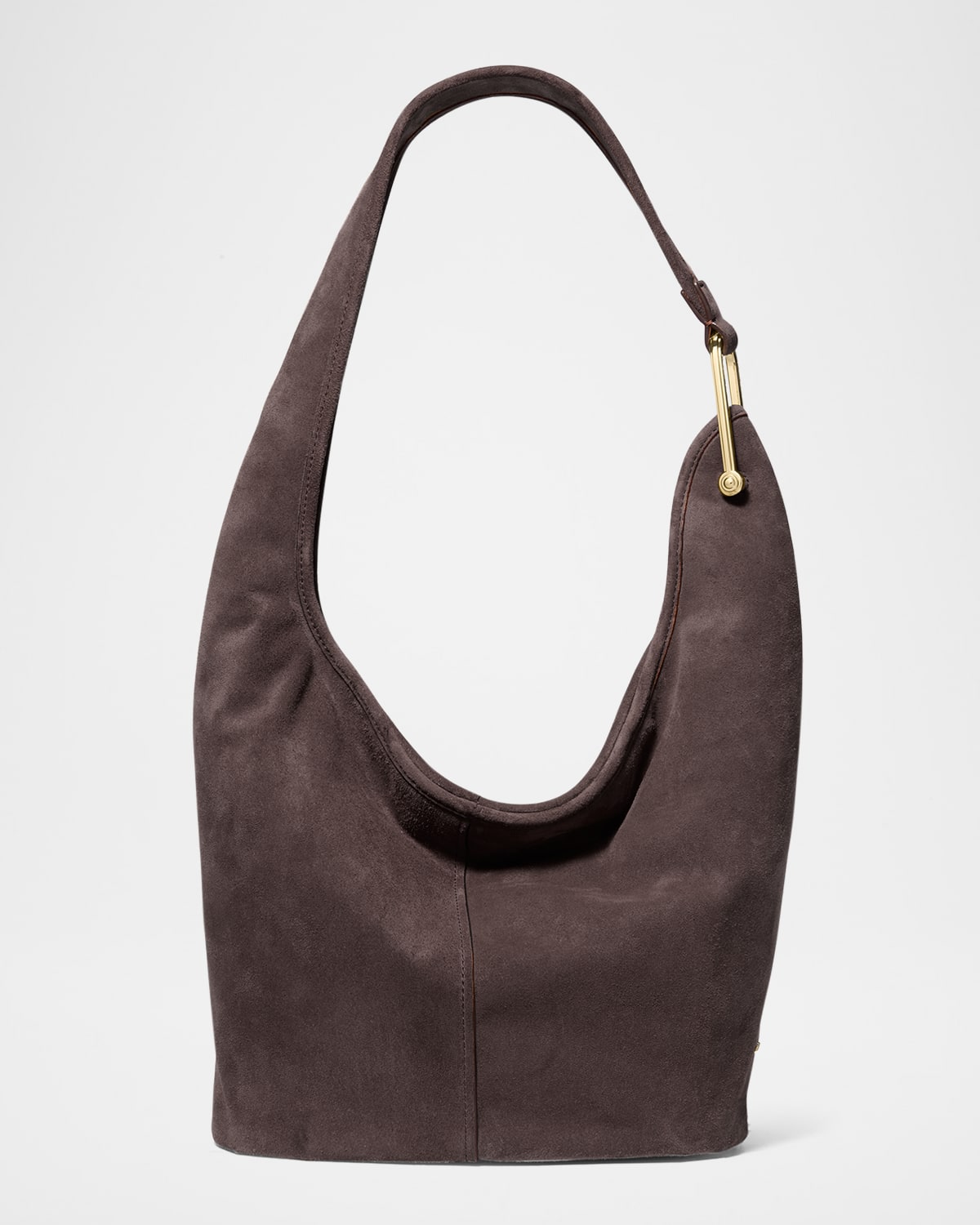 Shop Michael Michael Kors Sonny Suede Hobo Bag In Chocolate