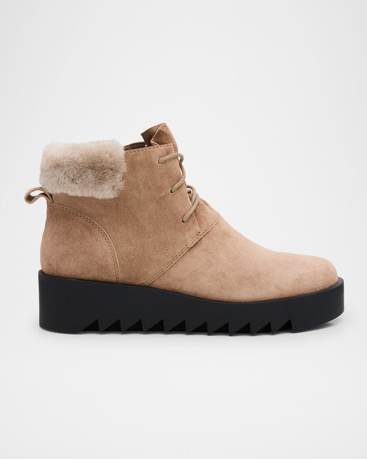Desert Shearling Suede Ankle Booties