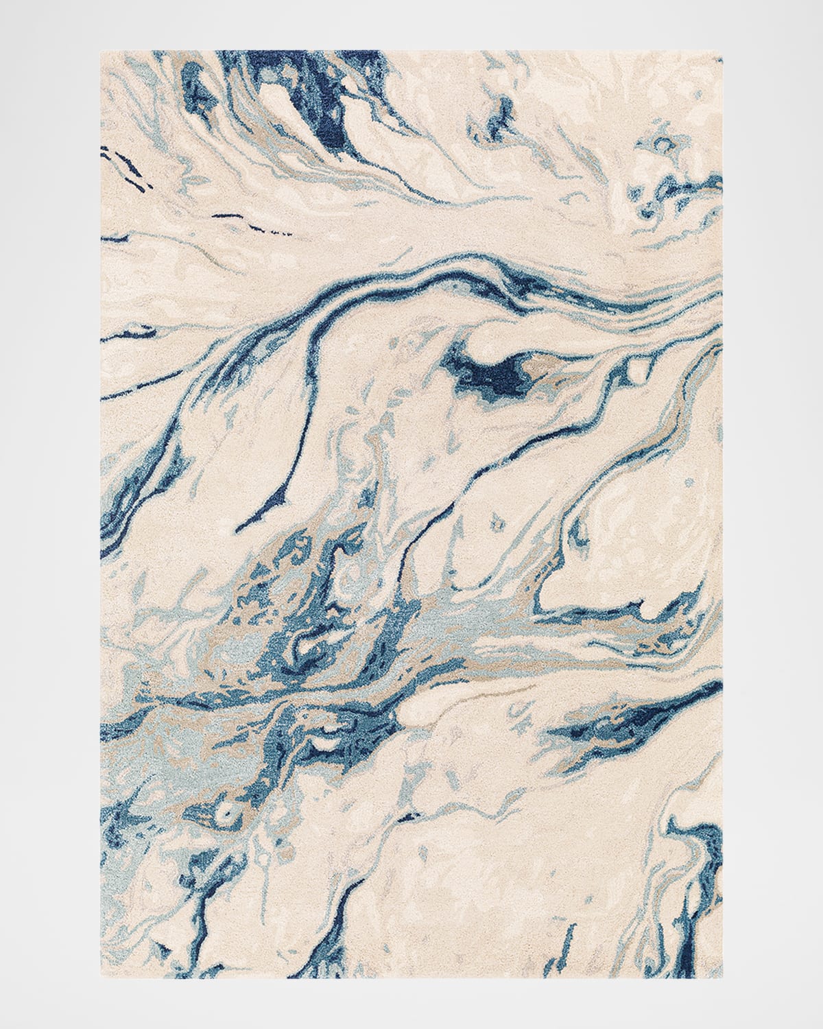 Surya Rugs Kavita Hand-tufted Rug, 6' X 9' In Navy/beige