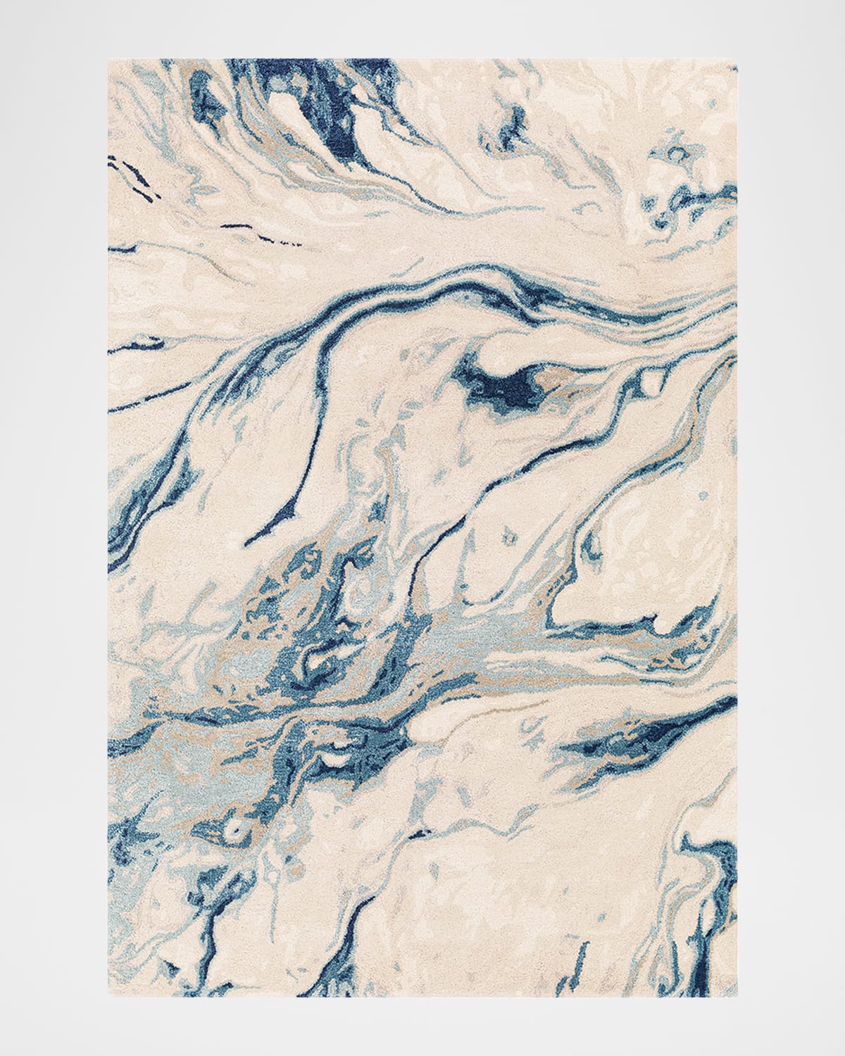 Surya Rugs Kavita Hand-tufted Rug, 8' X 10' In Navy/beige