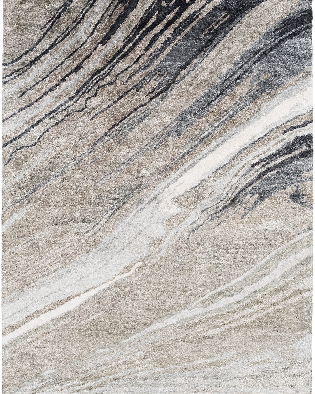 Surya Rugs Gemini Hand-tufted Rug, 5' X 8' In Gray/light Slate/off-white
