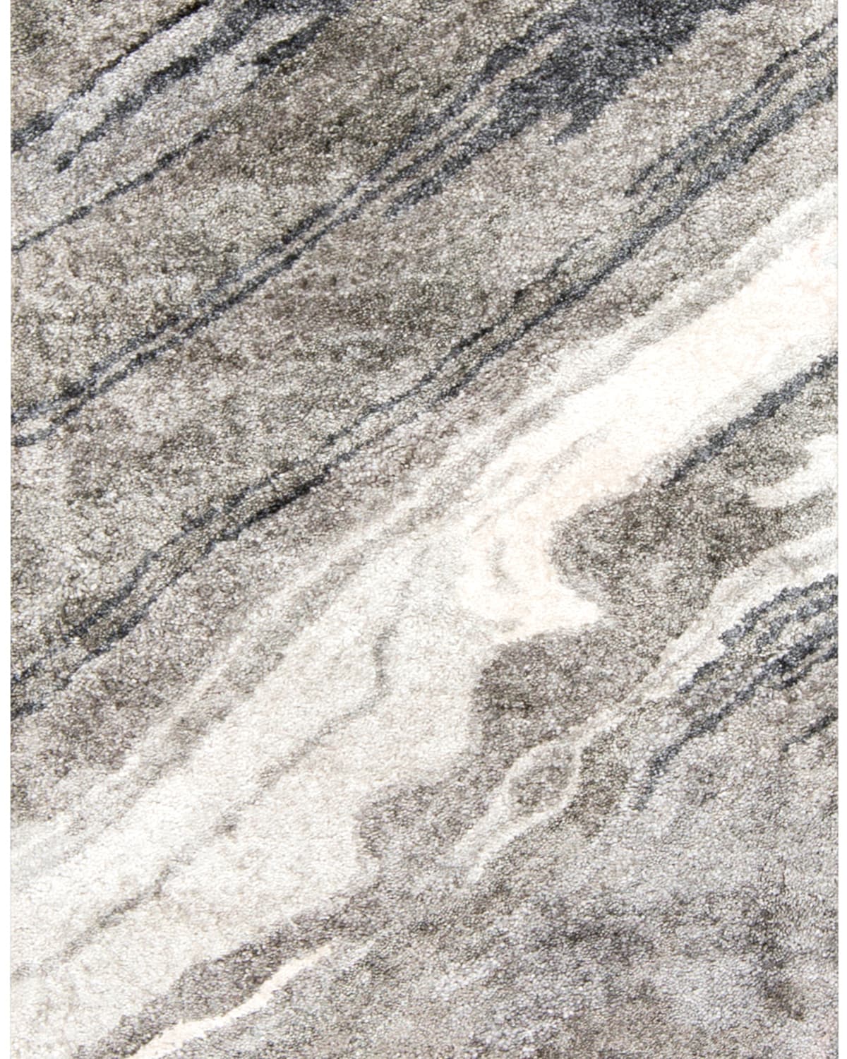 Surya Rugs Gemini Hand-tufted Runner, 2' X 8' In Gray/light Slate/off-white