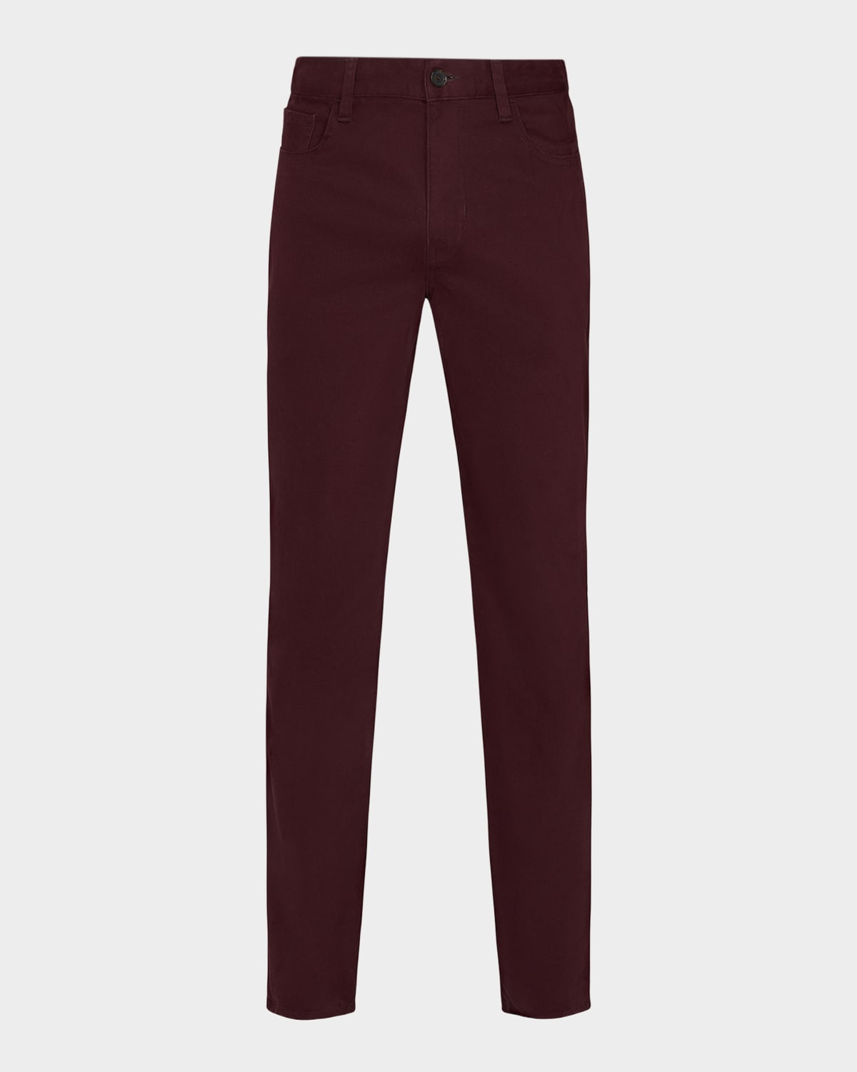 Vince Men's Dylan Peached Cotton 5-pocket Pants In Burgundy