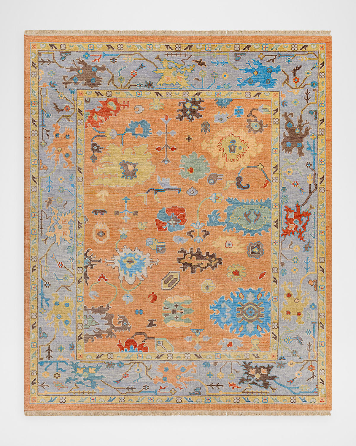 Surya Rugs Sumela Hand-knotted Rug, 3' X 12' In Peach/teal