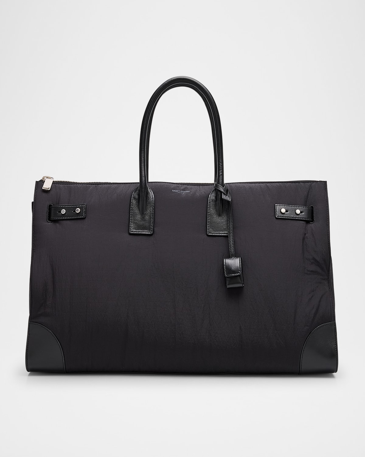 Saint Laurent Men's Duffel Bag In Nylon In Nero