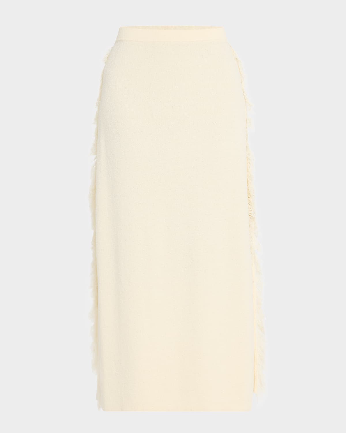 Canton Long Fringe Knit Skirt