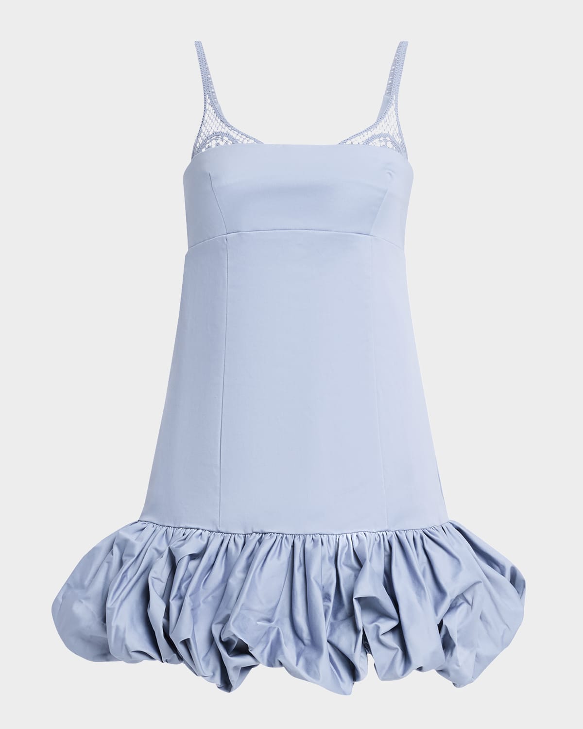 Clea Daisy Bubble Hem Mini Dress In Hydrangea