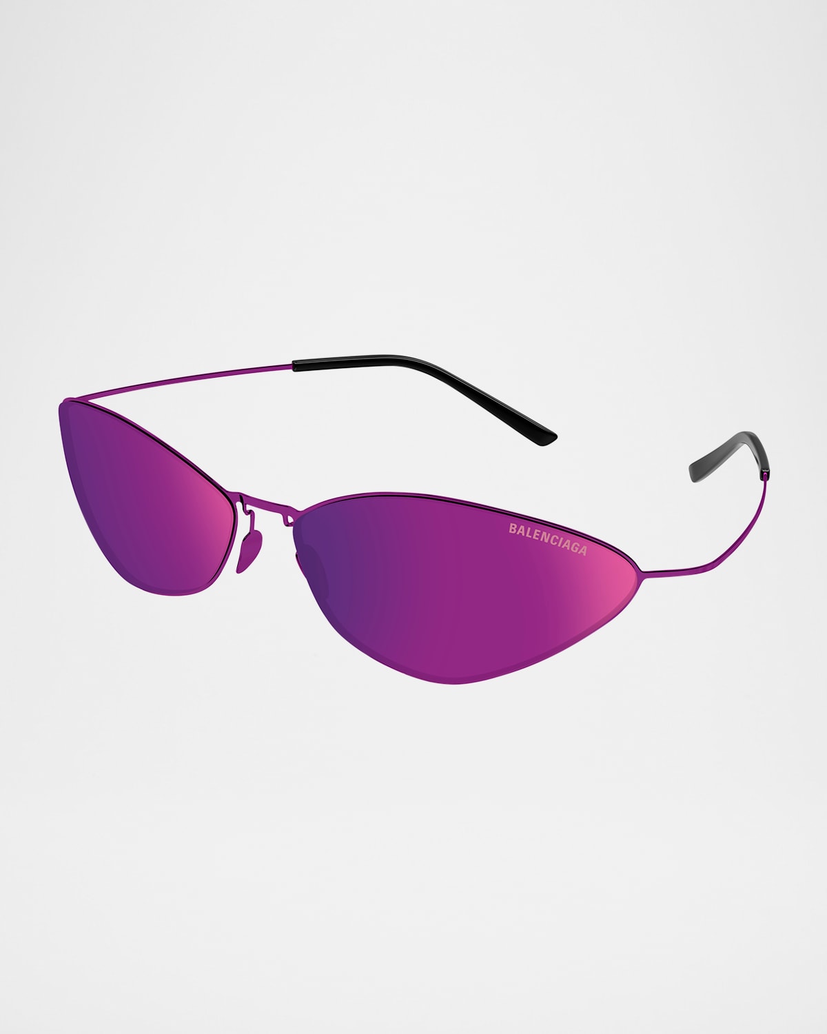 BALENCIAGA CAT-EYE TITANIUM SUNGLASSES 