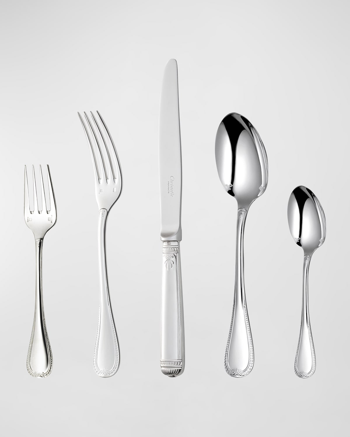 Christofle Malmaison 5-piece Silver-plated Flatware Place Setting In Metallic