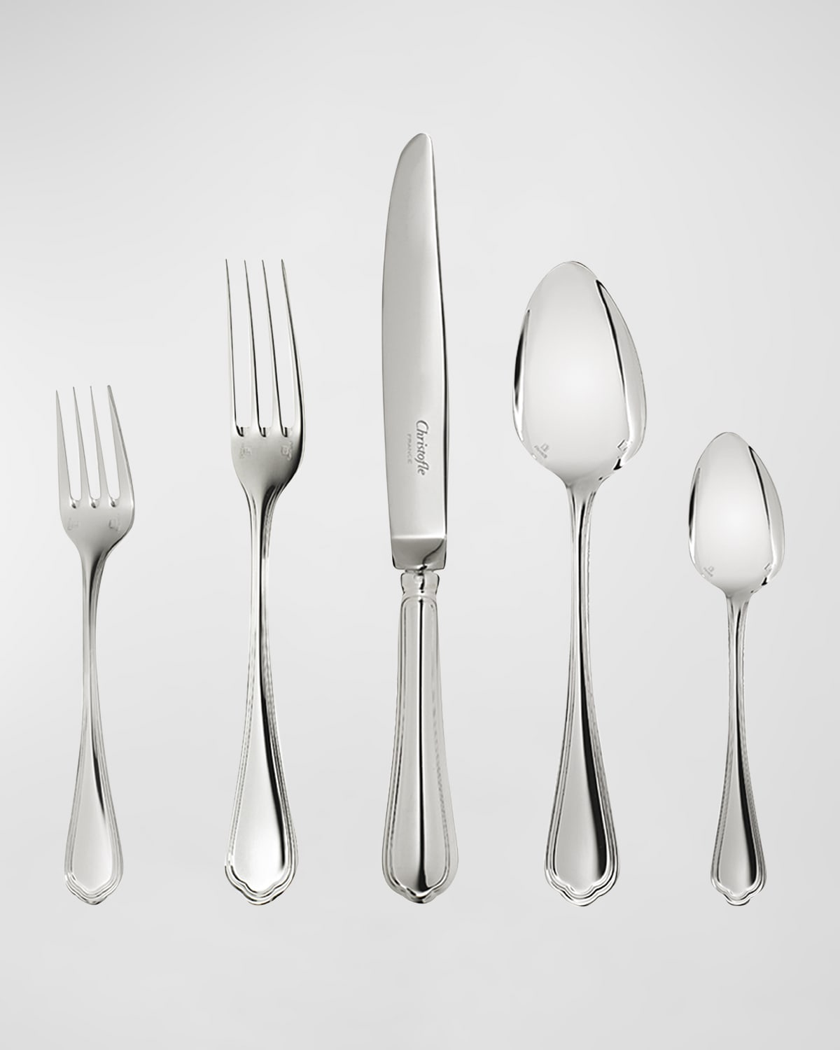 Christofle Spatours 5-piece Silver-plated Flatware Place Setting In Metallic