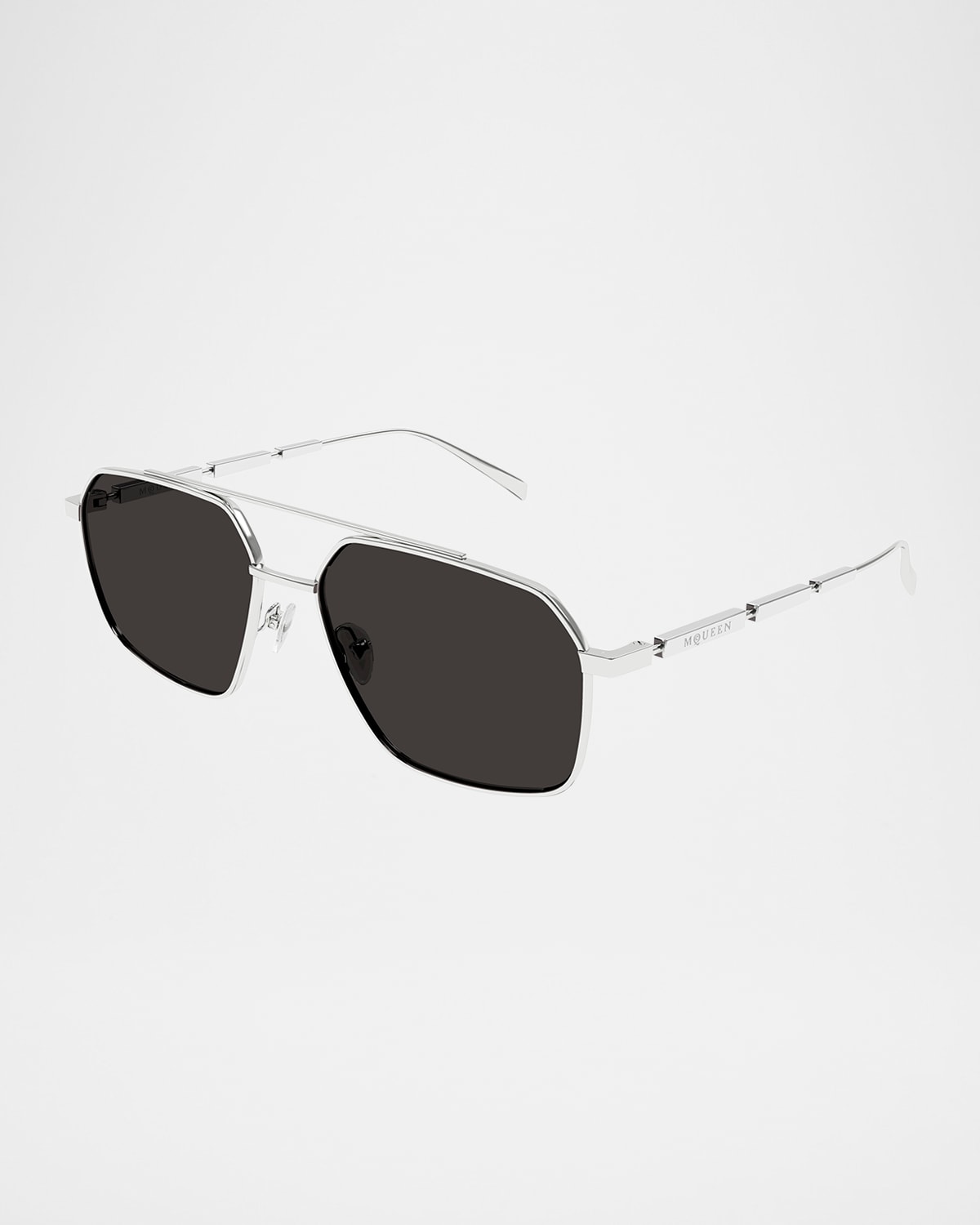 Men's Am0477sm Metal Aviator Sunglasses