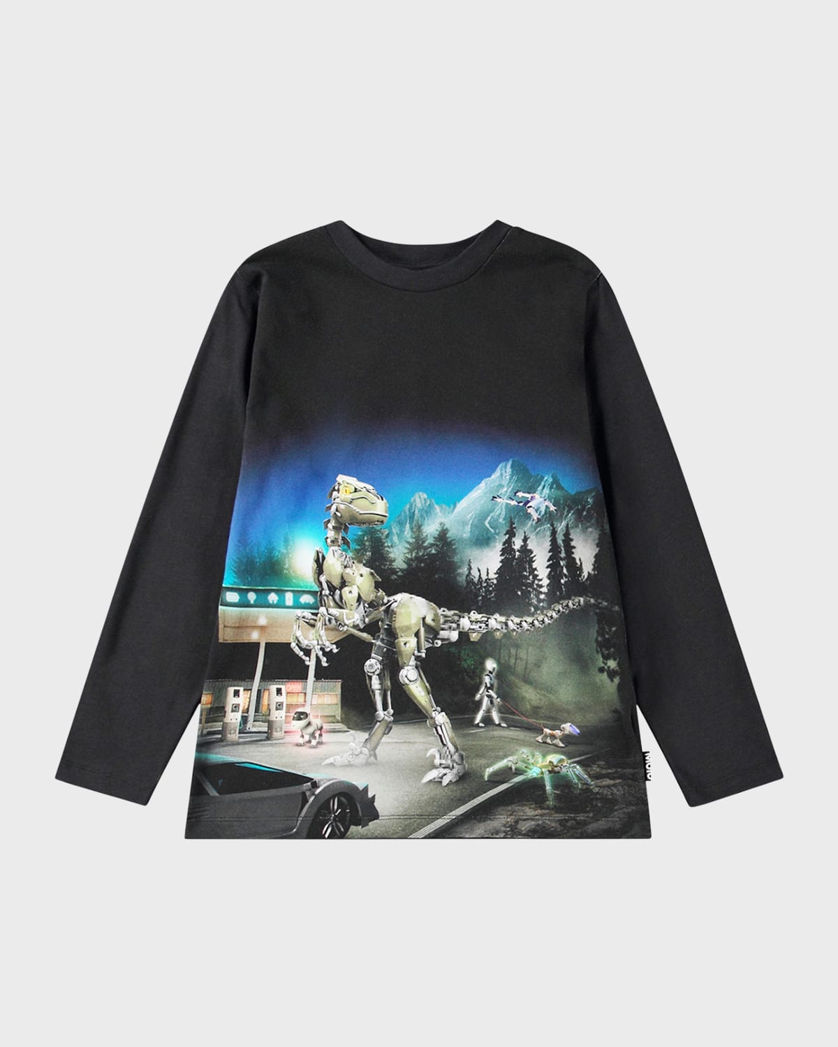 Molo Girl's Reif Robotics Graphic T-shirt In Virtual Setting