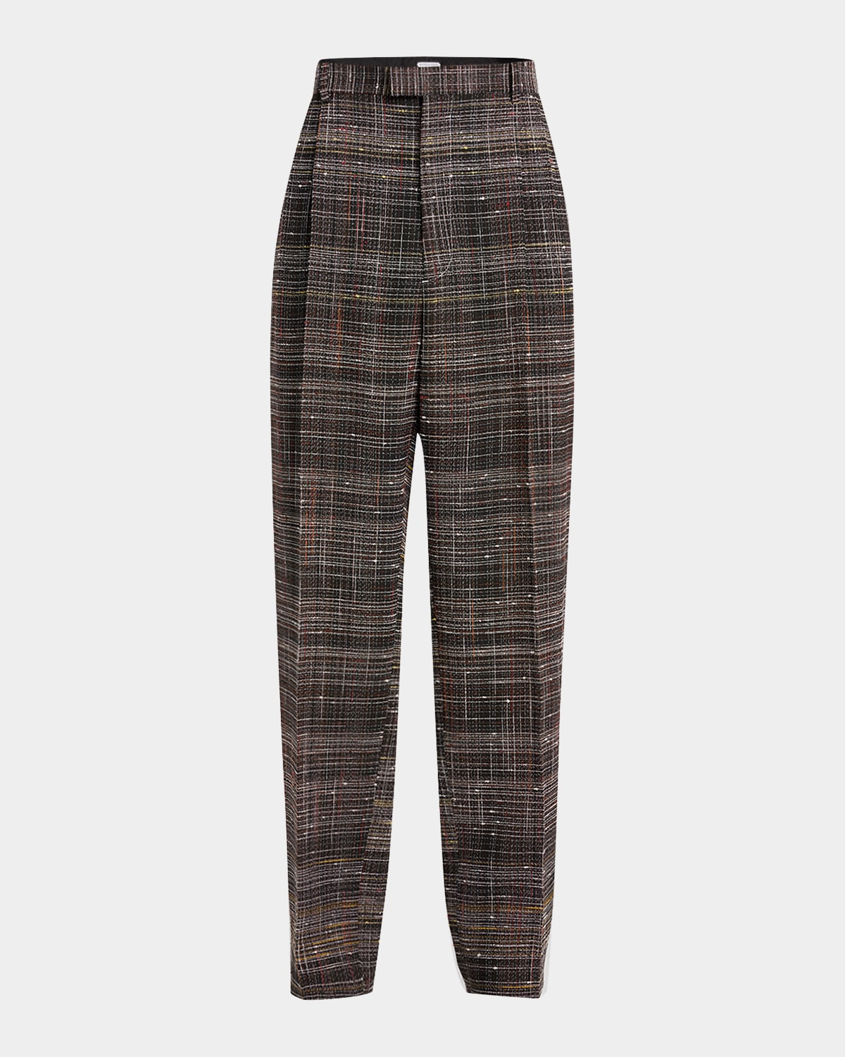 Bottega Veneta Knotted Viscose Two Pleats Trousers In Cognac
