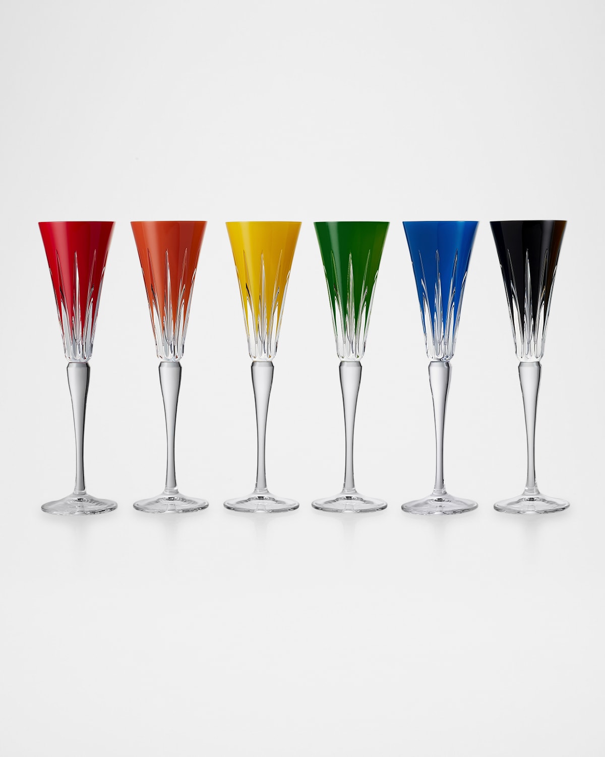 Waterford Crystal New Year Firework 5.9 Oz. Champagne Flutes, Set Of 6 In Multi