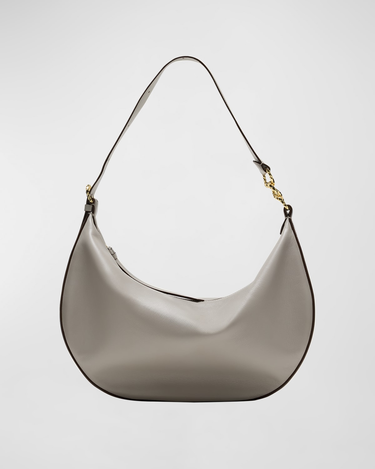 Ulla Johnson Twyla Large Calf Leather Hobo Bag In Dove