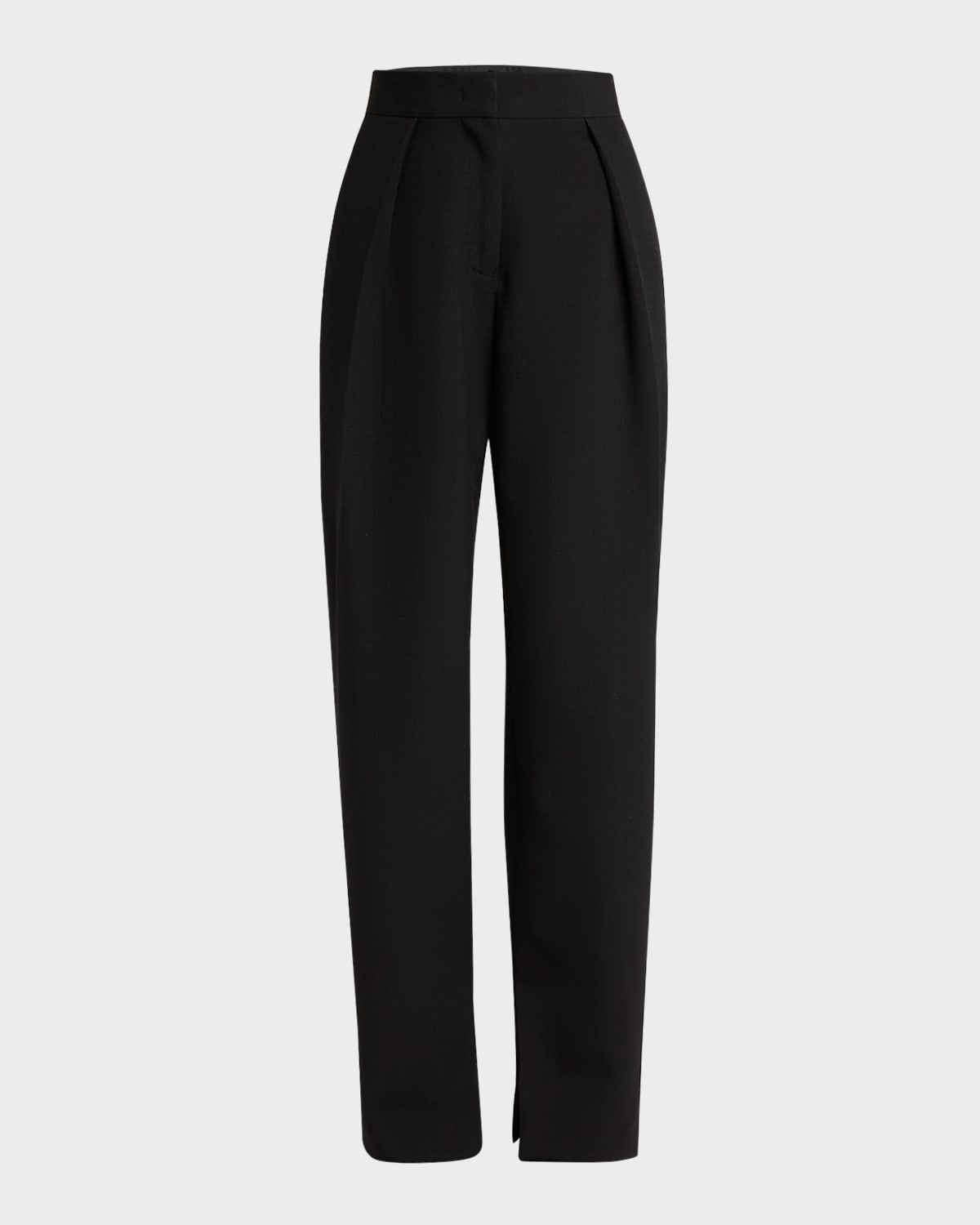 Jil Sander Pleated Straight-Leg Trousers with Split Seams