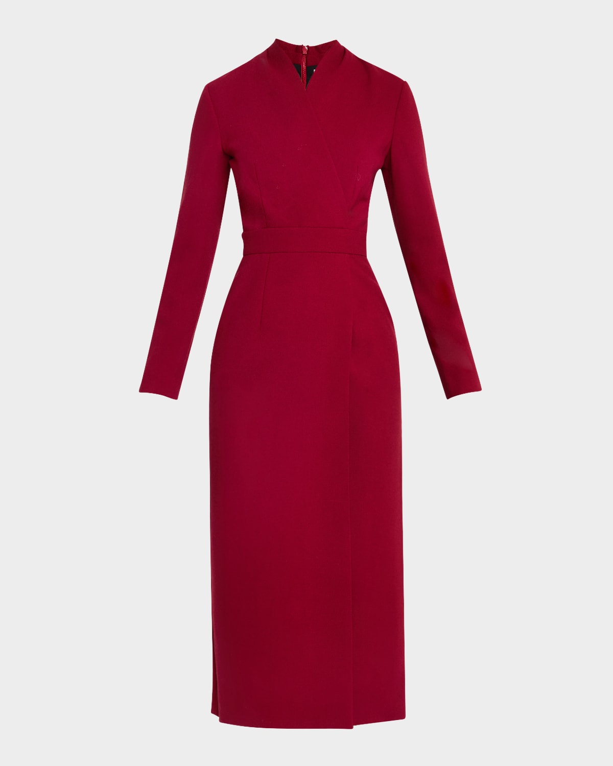 Eloise Stretch Wool Column Midi Dress