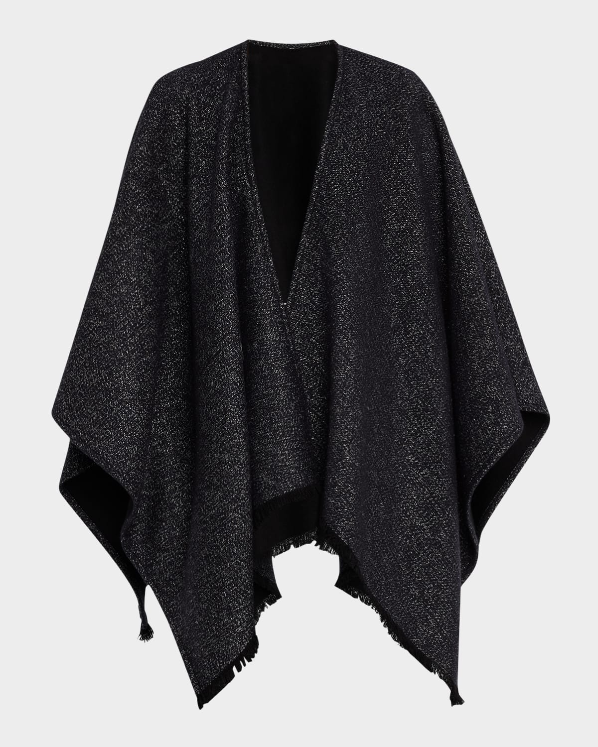 Heathered Cashmere-Blend Cape