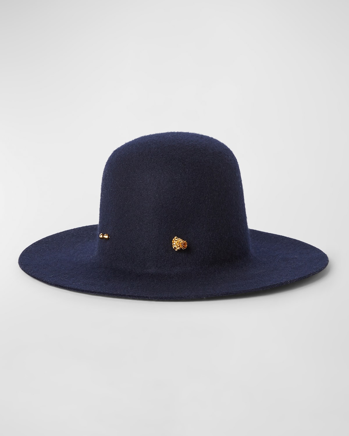 Loro Piana Evelyn Cashmere Felt Hat In Blue Navy