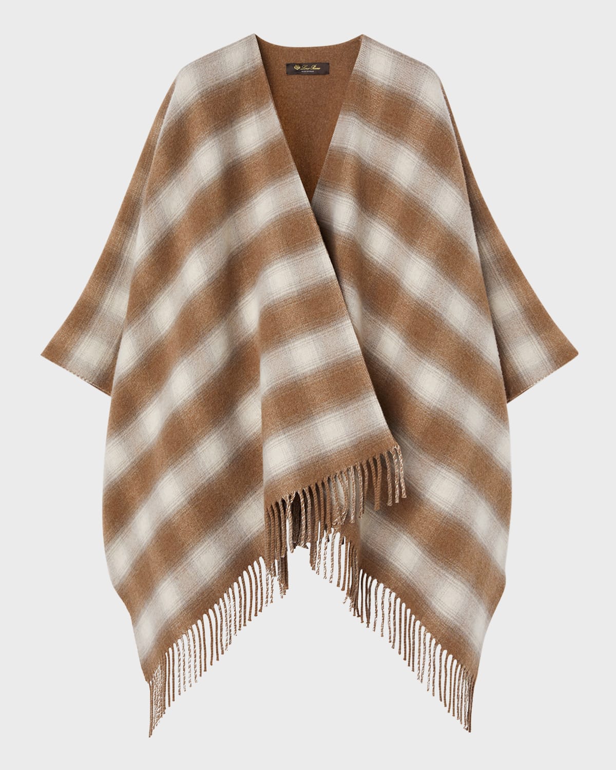 Loro Piana Tartan Cashmere-wool Fringe Poncho