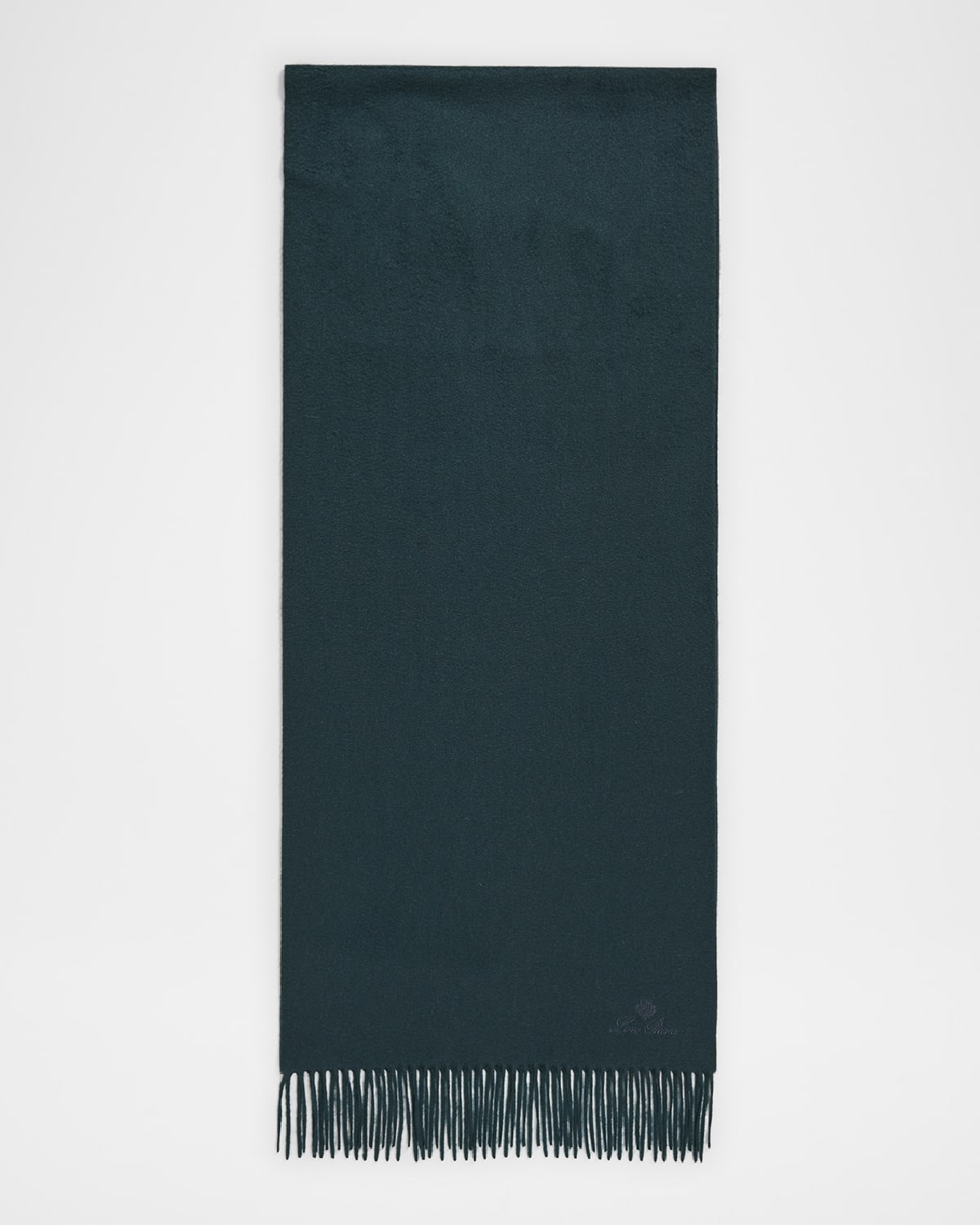 Embroidered Logo Cashmere Scarf