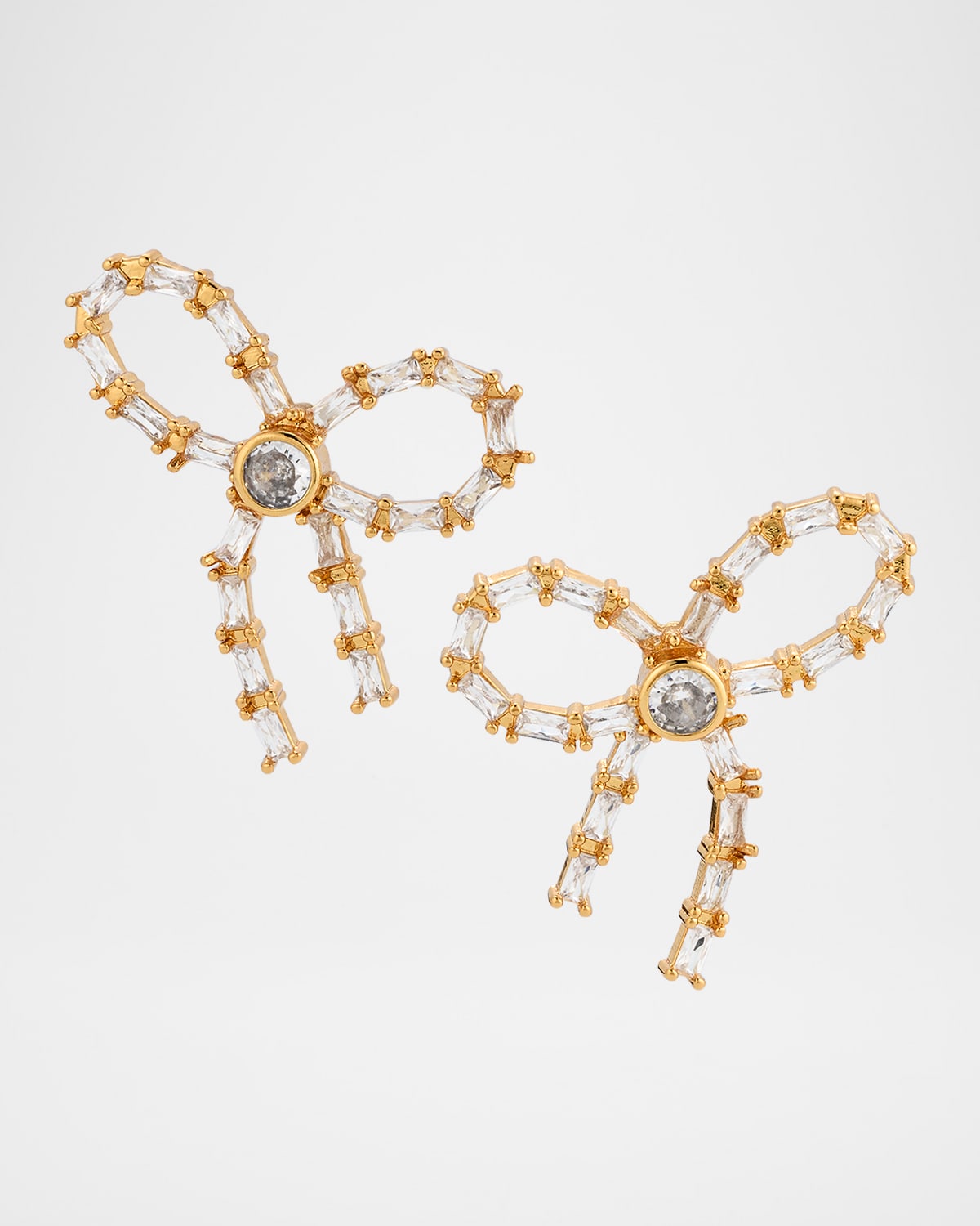 Crystal Bow Stud Earrings