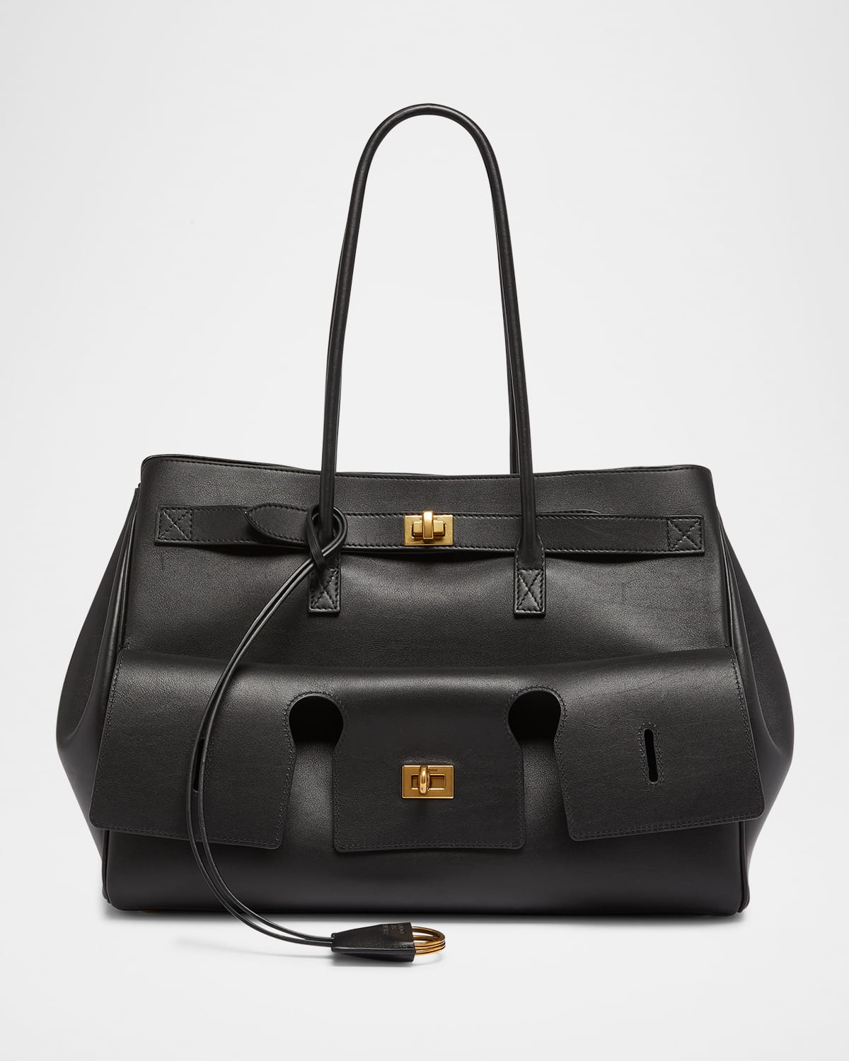 Balenciaga Black Bel Air Small Carry All Bag In 1000 Black