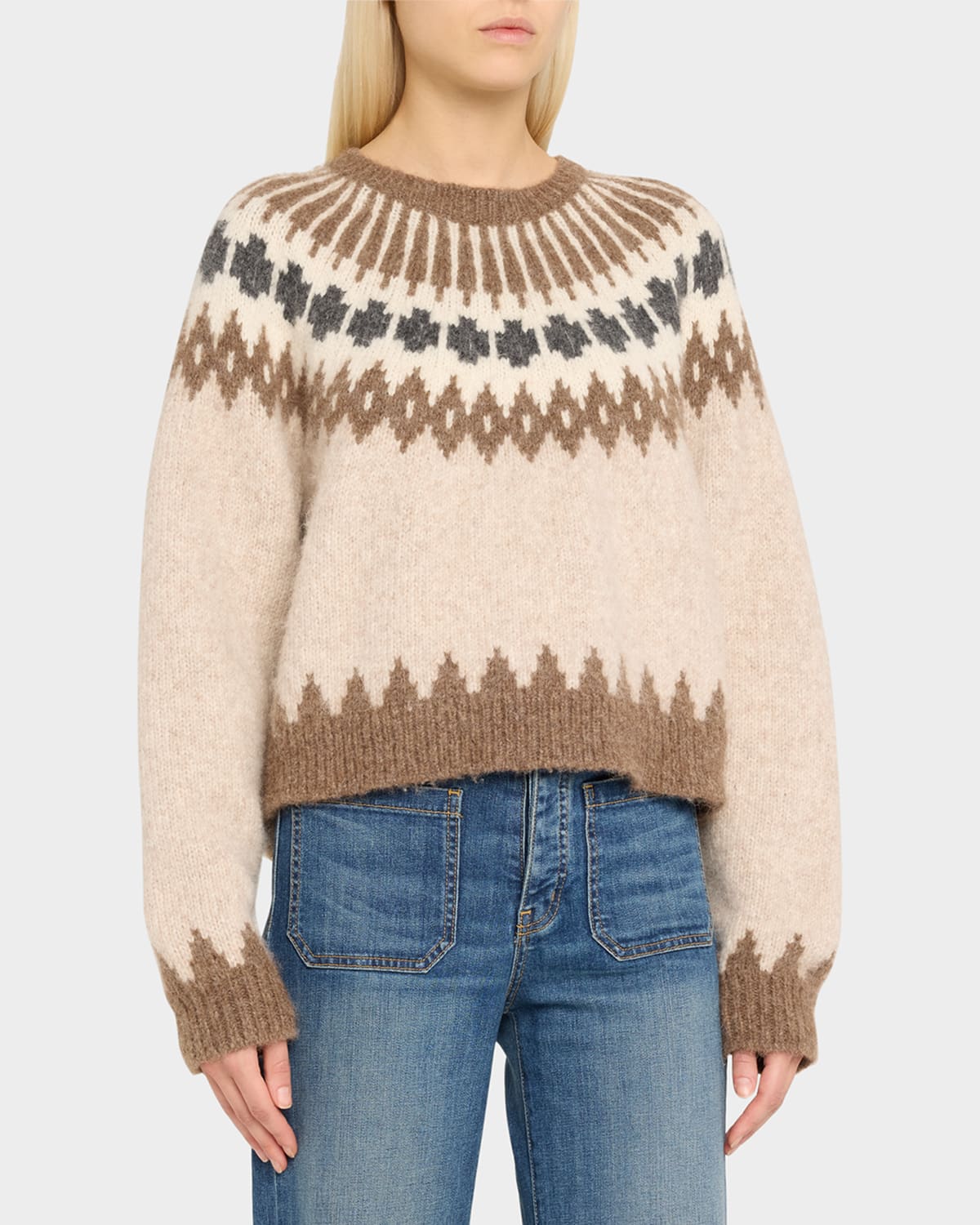 Alena Fairisle Knit Sweater