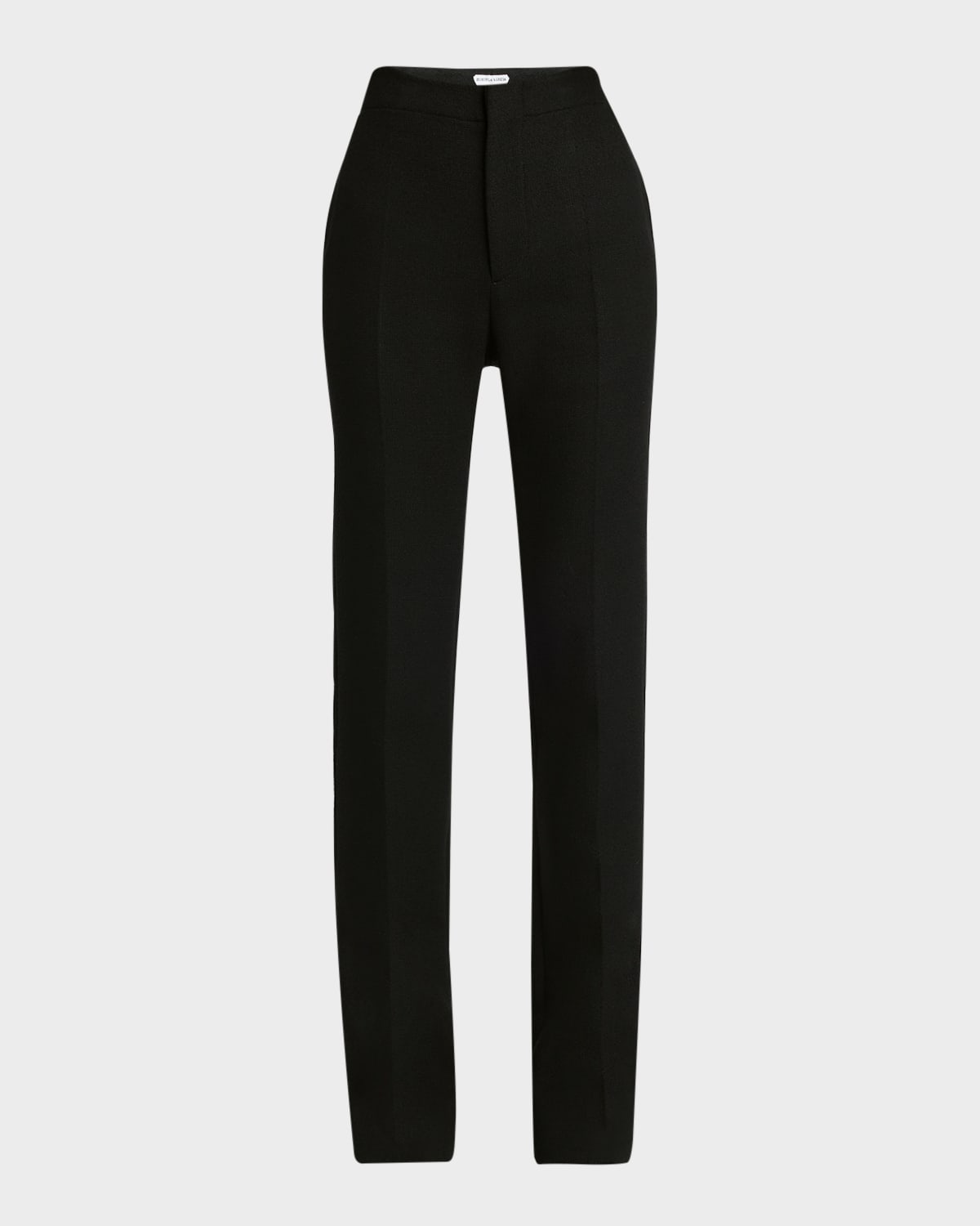 Bottega Veneta Wool Twill Flare Trousers In Nero