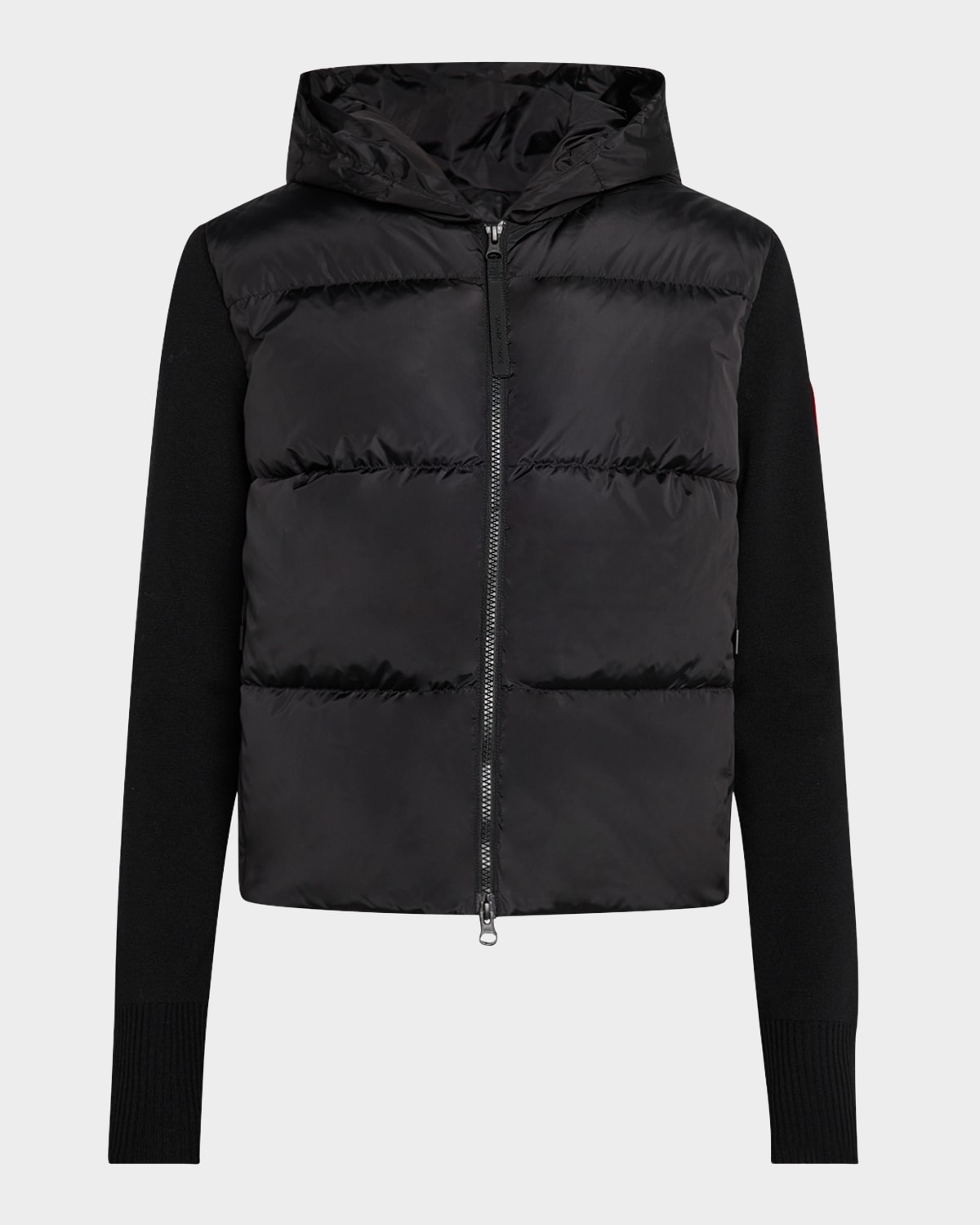 CANADA GOOSE HYBRIDGE WIDE QUILT KNIT HOODIE JACKET 