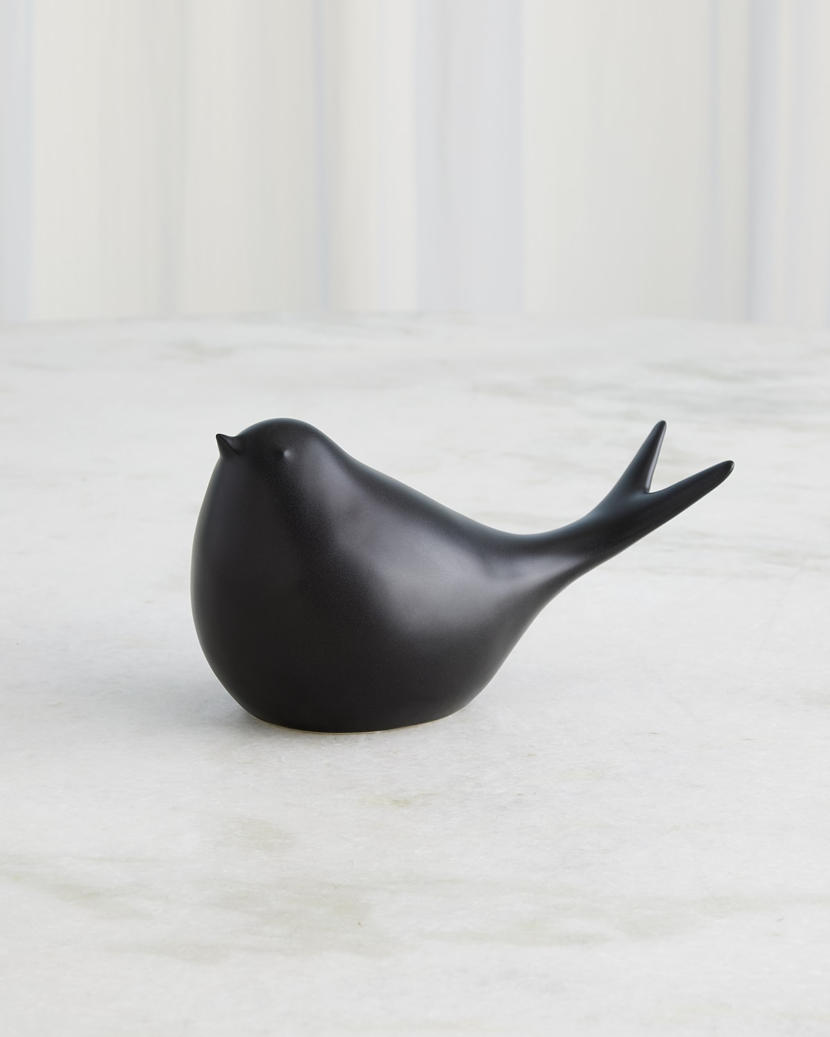 Global Views Sated Matte Black Bird Figure In Black